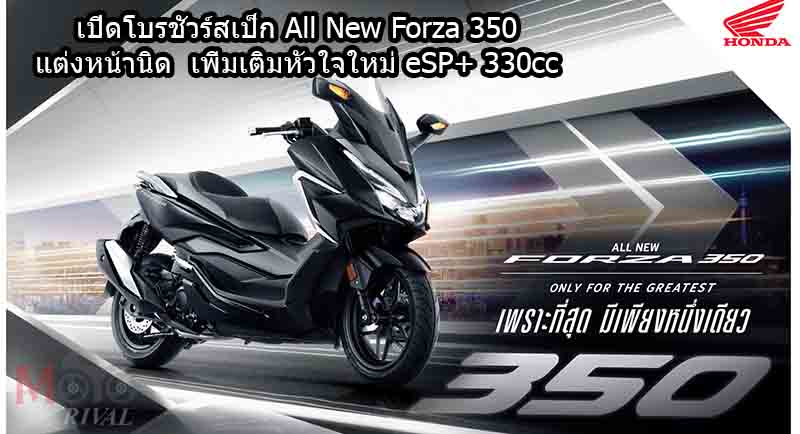 เปิดสเป็กโบรชัวร์ Honda Forza 350 ก่อนเปิดครั้งแรกในโลก บ่ายนี้